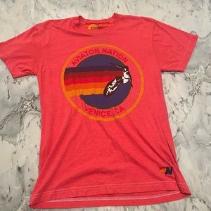 Aviator Nation Tee Shirt red. Size Small.